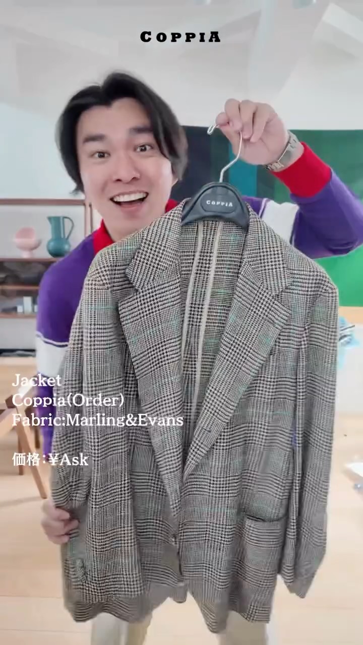 今日のスーツ！
フォルツァ！

#ordersuit 
#vintagefootball 
#オーダースーツ 
#coppia 
#笹塚