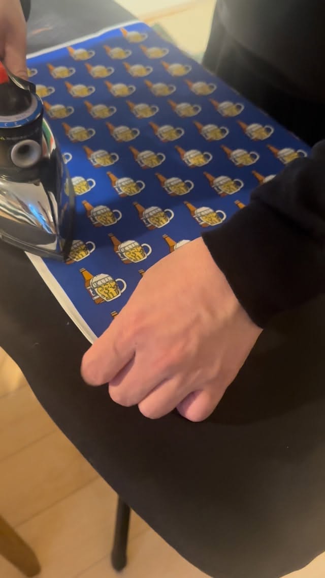 ⁡
🩵Kinloch handkerchiefs.
👦🏻Hiroshi is ironing new designs onto them.
@dieffekinloch 
@hiroshi__1982 
#kinloch